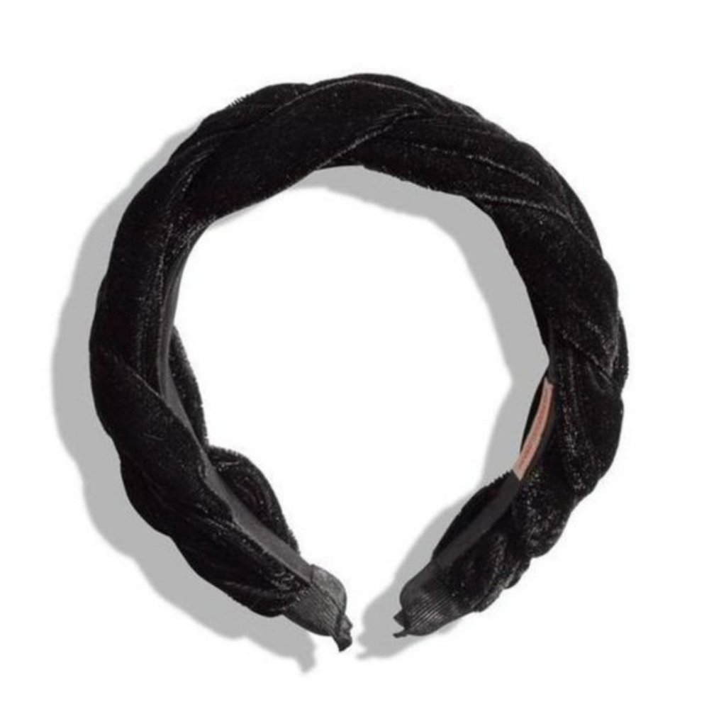 NWT. Braided headband, black